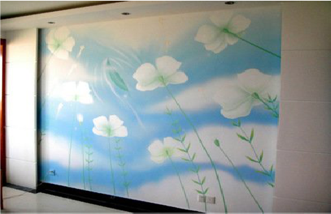 平阳画墙绘怎么画好白云的蓬松感？