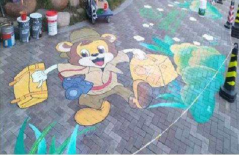 平阳夏季画地面彩绘会遇到的问题