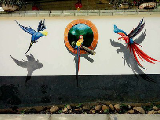 平阳视觉错位-3D墙绘设计