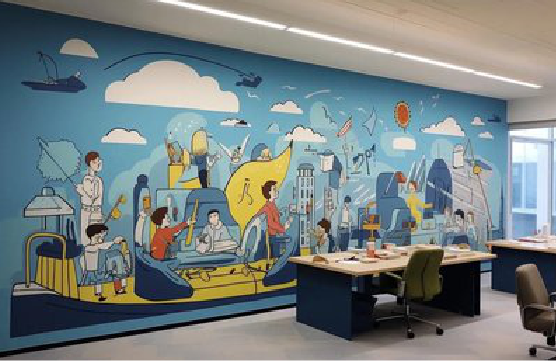 平阳办公室墙绘的特点。